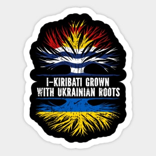 I-Kiribati Grown with Ukrainian Roots Flag Sticker